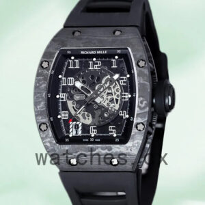 Richard Mille RM 010 50*42mm Men RM 010-007 Black Transparent Dial Replica Watches