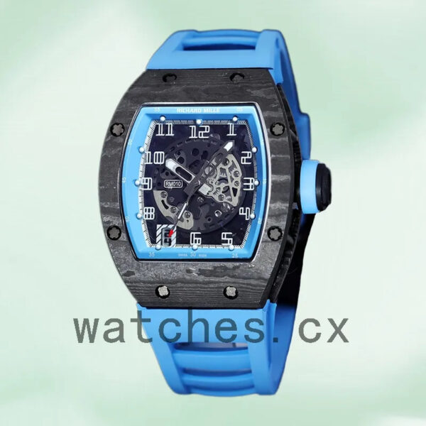 Richard Mille RM 010 50*42mm RM 010-008 Men Transparent Dial Replica Watches