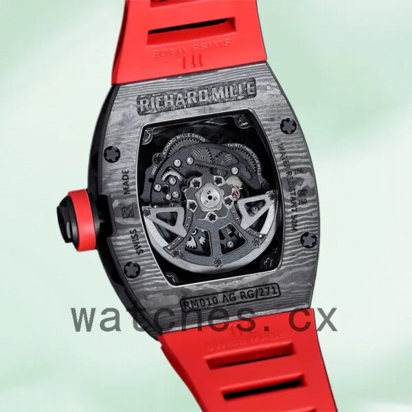 Richard Mille RM 010 Men 50*42mm RM 010-009 Transparent Dial Replica Watches