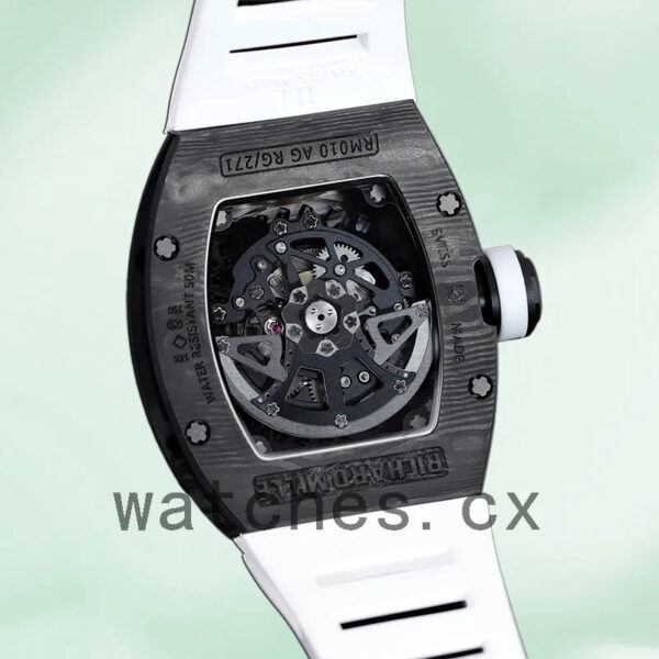 Richard Mille RM 010 RM 010-011 50*42mm Men Black Rubber Band Replica Watches - Image 3