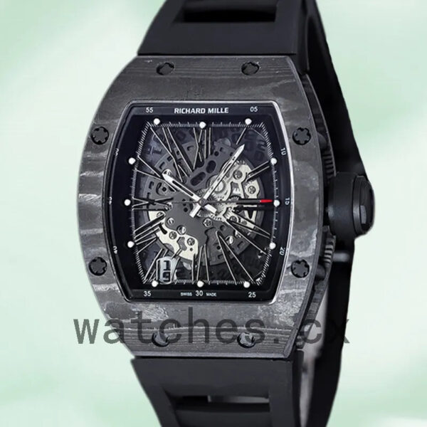 Richard Mille RM 010 50*42mm RM 010-013 Men Transparent Dial Replica Watches
