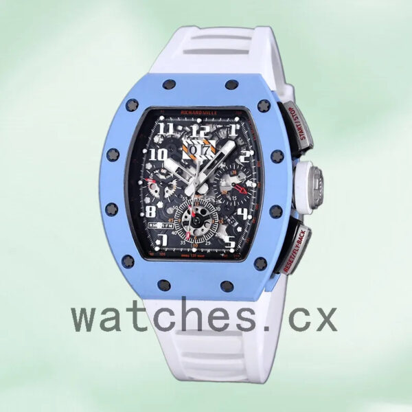 Richard Mille RM 011 Men RM 011-030 50*40mm Rubber Band Automatic Replica Watches