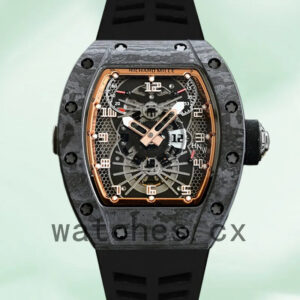 Richard Mille RM022 RM022 Men Around 50*40mm Rubber Band Black Replica Watches