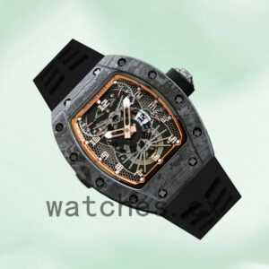 Richard Mille RM022 RM022 Men Around 50*40mm Rubber Band Black Replica Watches