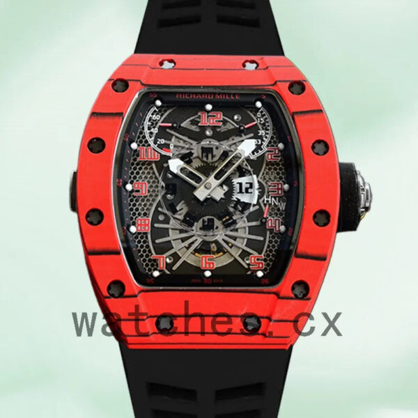 Richard Mille RM022 Men RM022 Around 50*40mm Black Dial Red Replica Watches