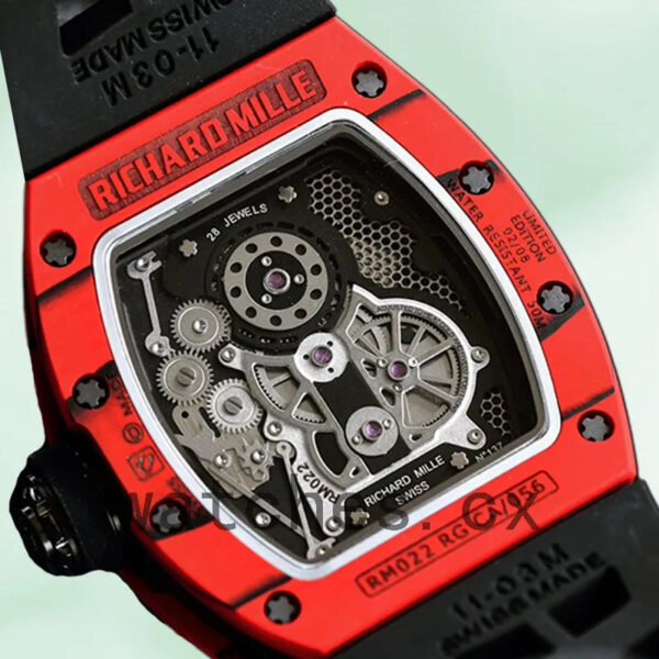 Richard Mille RM022 Men RM022 Around 50*40mm Black Dial Red Replica Watches - Image 4