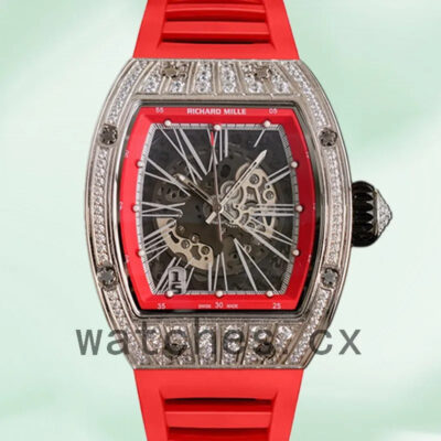 Richard Mille RM023 RM023 Around 50*40mm Men Rubber Band Transparent Dial Replica Watches