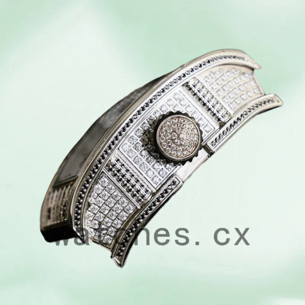 Richard Mille RM023 Men Around 50*40mm RM023 Diamond Rubber Band Replica Watches - Image 3