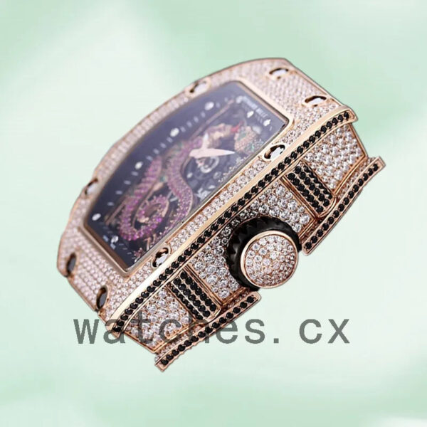 Richard Mille RM 026 Unisex RM 026-001 45*39mm Transparent Dial Rose Gold Replica Watches