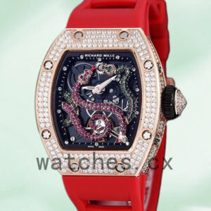 Richard Mille RM 026 Unisex RM 026-002 45*39mm Rubber Band Transparent Dial Replica Watches