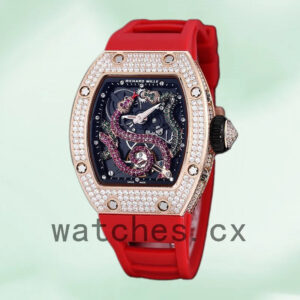 Richard Mille RM 026 Unisex RM 026-002 45*39mm Rubber Band Transparent Dial Replica Watches