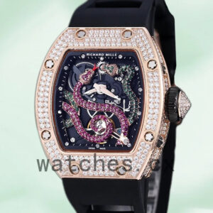 Richard Mille RM 026 Unisex 45*39mm RM 026-003 Transparent Dial Rose Gold Replica Watches