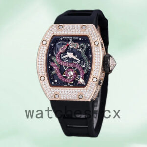 Richard Mille RM 026 Unisex 45*39mm RM 026-003 Transparent Dial Rose Gold Replica Watches