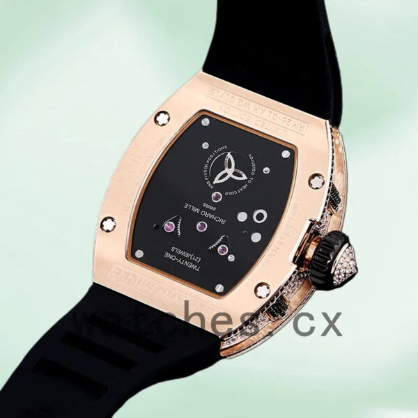 Richard Mille RM 026 Unisex 45*39mm RM 026-003 Transparent Dial Rose Gold Replica Watches - Image 4
