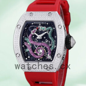 Richard Mille RM 026 Unisex 45*39mm RM 026-004 Silver Rubber Band Replica Watches
