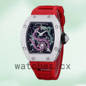 Richard Mille RM 026 Unisex 45*39mm RM 026-004 Silver Rubber Band Replica Watches