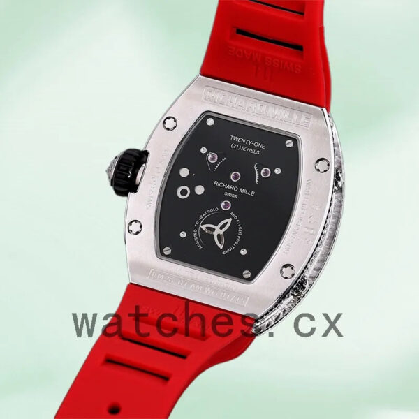 Richard Mille RM 026 Unisex 45*39mm RM 026-004 Silver Rubber Band Replica Watches - Image 4