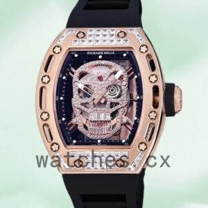 Richard Mille RM 052 Men RM 052-014 50*42mm Diamonds Skull Dial Automatic Replica Watches