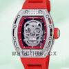 Richard Mille RM 052 50*42mm Men RM 052-017 Diamonds Skull Dial Replica Watches