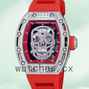 Richard Mille RM 052 50*42mm Men RM 052-017 Diamonds Skull Dial Replica Watches