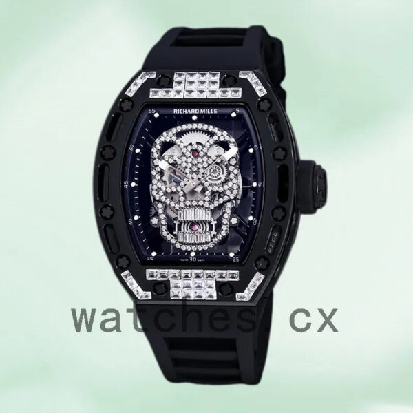 Richard Mille RM 052 Men RM 052-018 50*42mm Rubber Band Replica Watches - Image 3