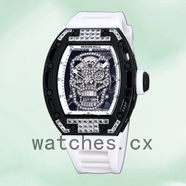 Richard Mille RM 052 Men RM 052-018 50*42mm Rubber Band Replica Watches - Image 4