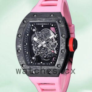 Richard Mille RM 055 RM 055-022 Men 50*42mm Transparent Dial Black Replica Watches
