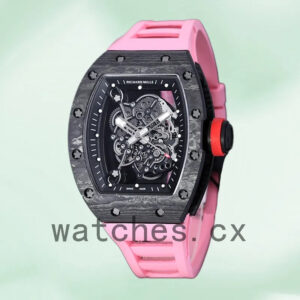 Richard Mille RM 055 RM 055-022 Men 50*42mm Transparent Dial Black Replica Watches