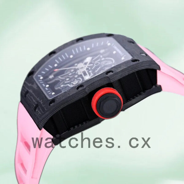 Richard Mille RM 055 RM 055-022 Men 50*42mm Transparent Dial Black Replica Watches