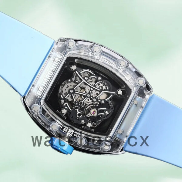 Richard Mille RM 055 50*42mm RM 055-023 Men Rubber Band Replica Watches - Image 4