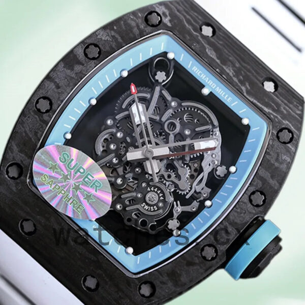 Richard Mille RM055 RM055 Around 50*40mm Men Transparent Dial Replica Watches