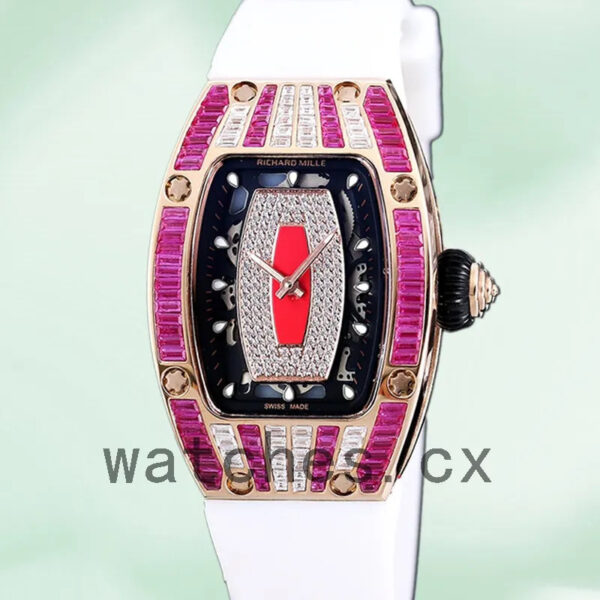 Richard Mille RM 07-01 Ladies RM 07-01-009 31*45mm Red With Diamonds Dial Automatic Replica Watches