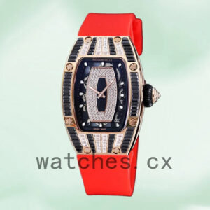 Richard Mille RM 07-01 RM 07-01-012 31*45mm Ladies Rubber Band Black With Diamonds Dial Replica Watches