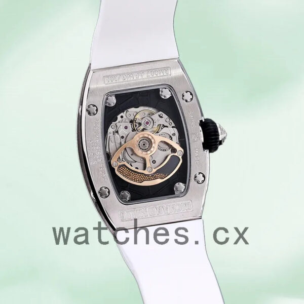 Richard Mille RM 07-01 31*45mm RM 07-01-013 Ladies Silver Red With Diamonds Dial Replica Watches - Image 3