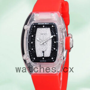 Richard Mille RM 07-02 Ladies 46*32mm RM 07-02-003 Rubber Band Transparent Replica Watches
