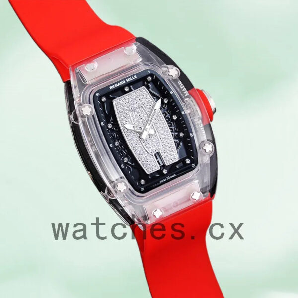 Richard Mille RM 07-02 Ladies 46*32mm RM 07-02-003 Rubber Band Transparent Replica Watches