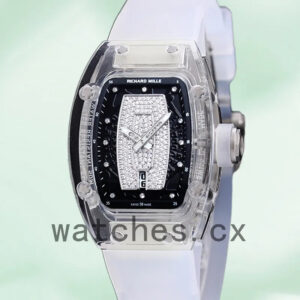 Richard Mille RM 07-02 RM 07-02-004 46*32mm Ladies Rubber Band Diamonds Dial Replica Watches