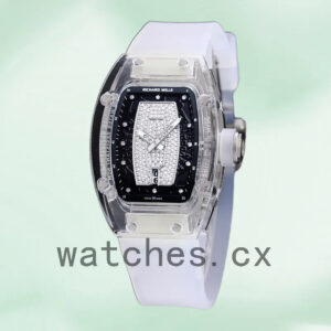 Richard Mille RM 07-02 RM 07-02-004 46*32mm Ladies Rubber Band Diamonds Dial Replica Watches