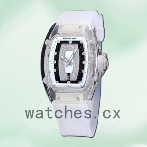 Richard Mille RM 07-02 Ladies 46*32mm RM 07-02-007 White With Diamonds Dial Replica Watches