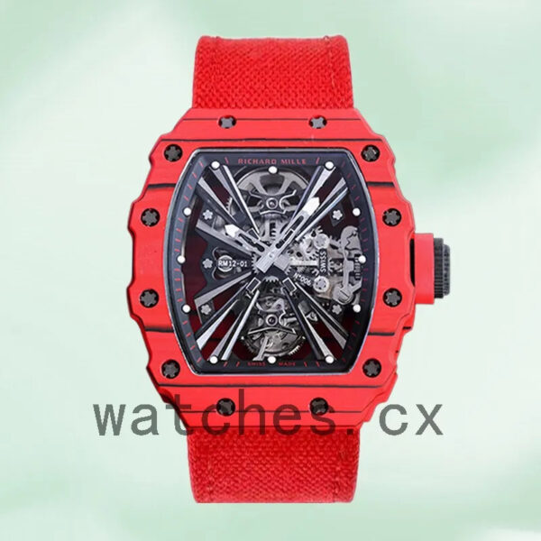 Richard Mille RM12-01 RM12-01 Men Around 50*40mm Automatic Transparent Dial Replica Watches