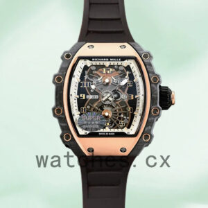 Richard Mille RM21-01 Around 50*40mm RM21-01 Men Black Rubber Band Replica Watches