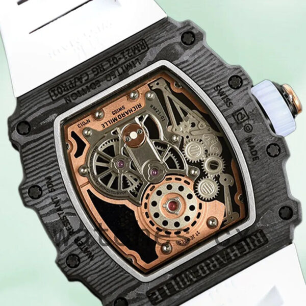 Richard Mille RM21-01 RM21-01 Around 50*40mm Men Automatic Rubber Band Replica Watches - Image 4