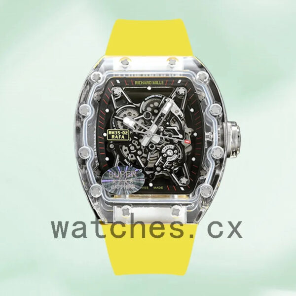 Richard Mille RM35-02 RM35-02 Around 50*40mm Men Transparent Transparent Dial Replica Watches