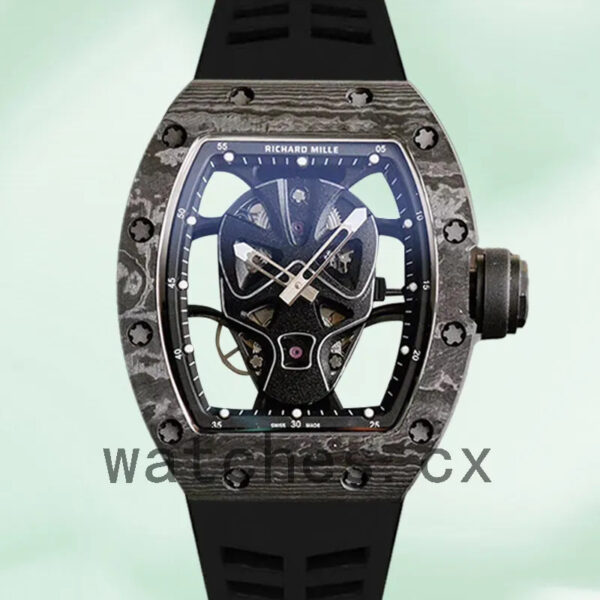 Richard Mille RM52-06 Around 50*40mm RM52-06 Men Automatic Rubber Band Replica Watches