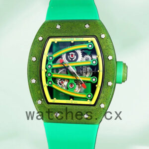 Richard Mille RM 56-01 RM 56-01-003 50*42mm Men Green Rubber Band Replica Watches