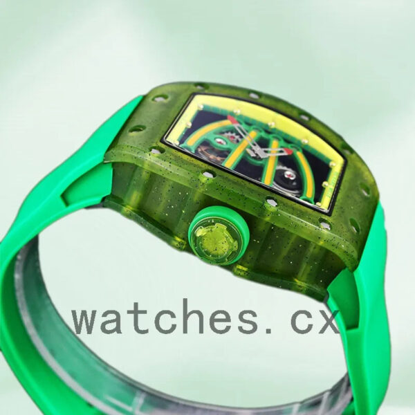 Richard Mille RM 56-01 RM 56-01-003 50*42mm Men Green Rubber Band Replica Watches
