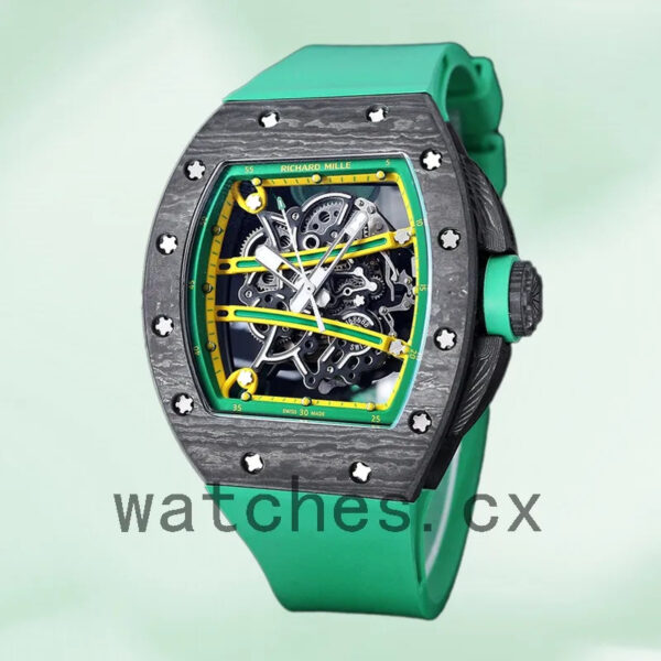 Richard Mille RM 61-01 50*40mm RM 61-01-002 Men Rubber Band Replica Watches