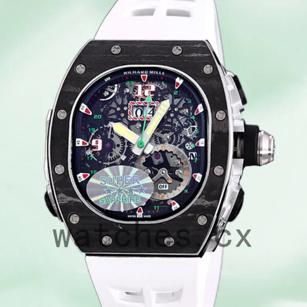 Richard Mille RM 62-01 50*42mm Men RM 62-01-001 Rubber Band Replica Watches