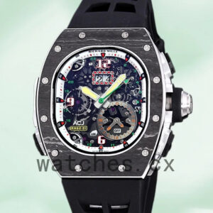 Richard Mille RM 62-01 50*42mm Men RM 62-01-004 Rubber Band Transparent Dial Replica Watches