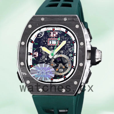 Richard Mille RM 62-01 50*42mm RM 62-01-006 Men Rubber Band Black Replica Watches